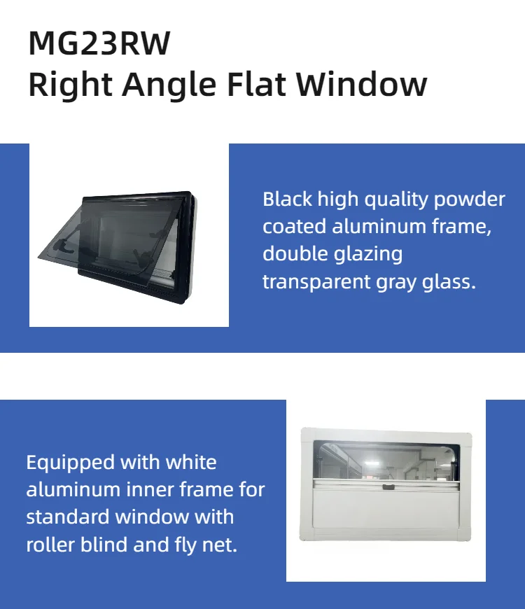 

Black Powder Coated Right Angle Flat Window Double Glazing Roller Blind Flynet Customizable Sizes 1000x500mm