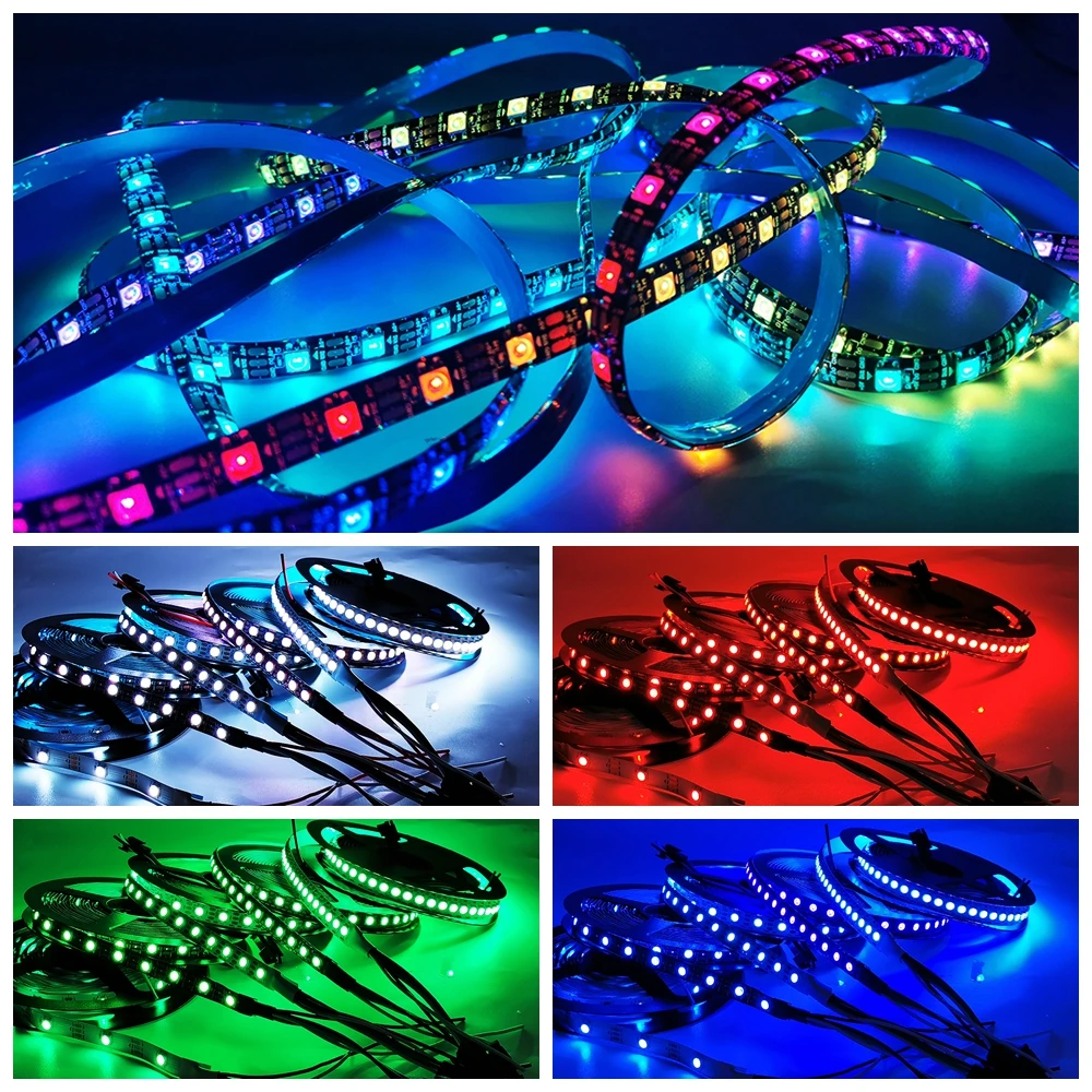 DC5V 1m 2m 3m 4m 5m WS2812B Digital Flexible Einzeln Adressierbaren Led-Streifen Licht 5050 pixel RGB IP30 IP65 IP67 Wasserdicht