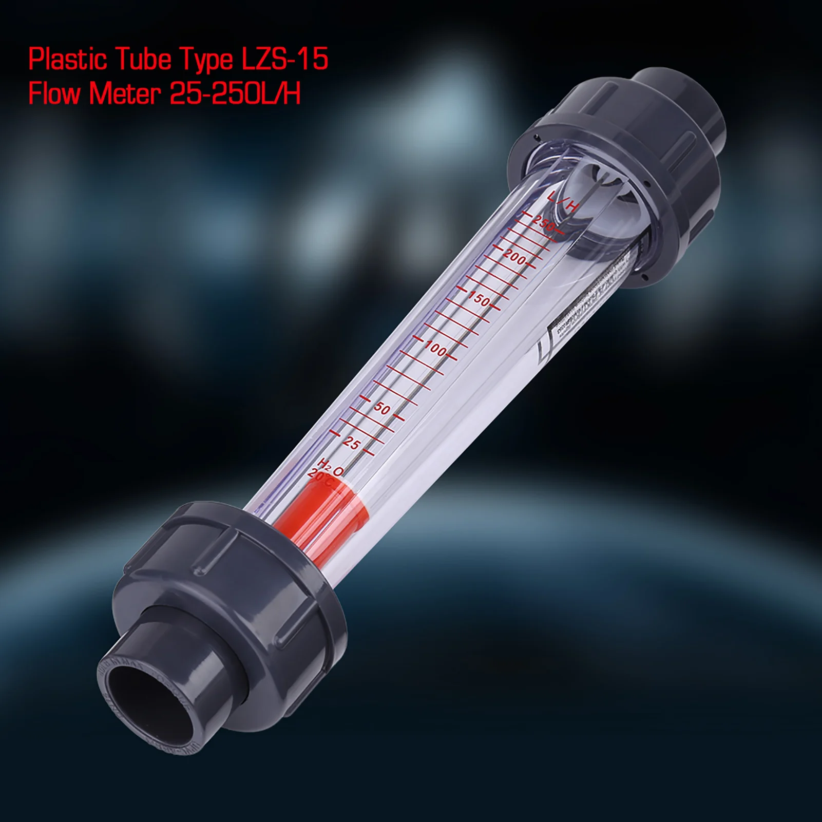 25-250L/H Flowmeter Plastic Tube Type 25-250L/H Instantaneous Water  Meter Flowmeter Tube Type Flowmeter Water  Meter