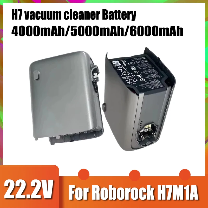 Quick delivery,for replacing batteries in Roborock H7M1A vacuum cleaner, with a 22.2V 6000mAh high-capacity lithium battery pack