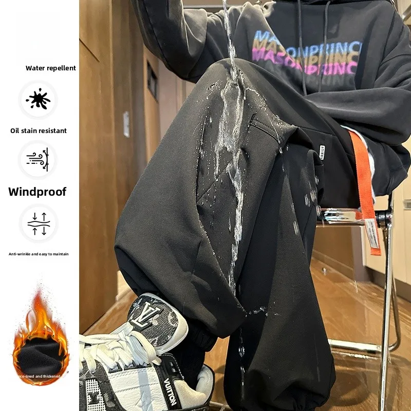 

Мужские походные брюки American Sle, водонепроницаемые, на флисовой подкладке, утепленные, свободного кроя, для катания на лыжах, защита от холода, повседневные брюки