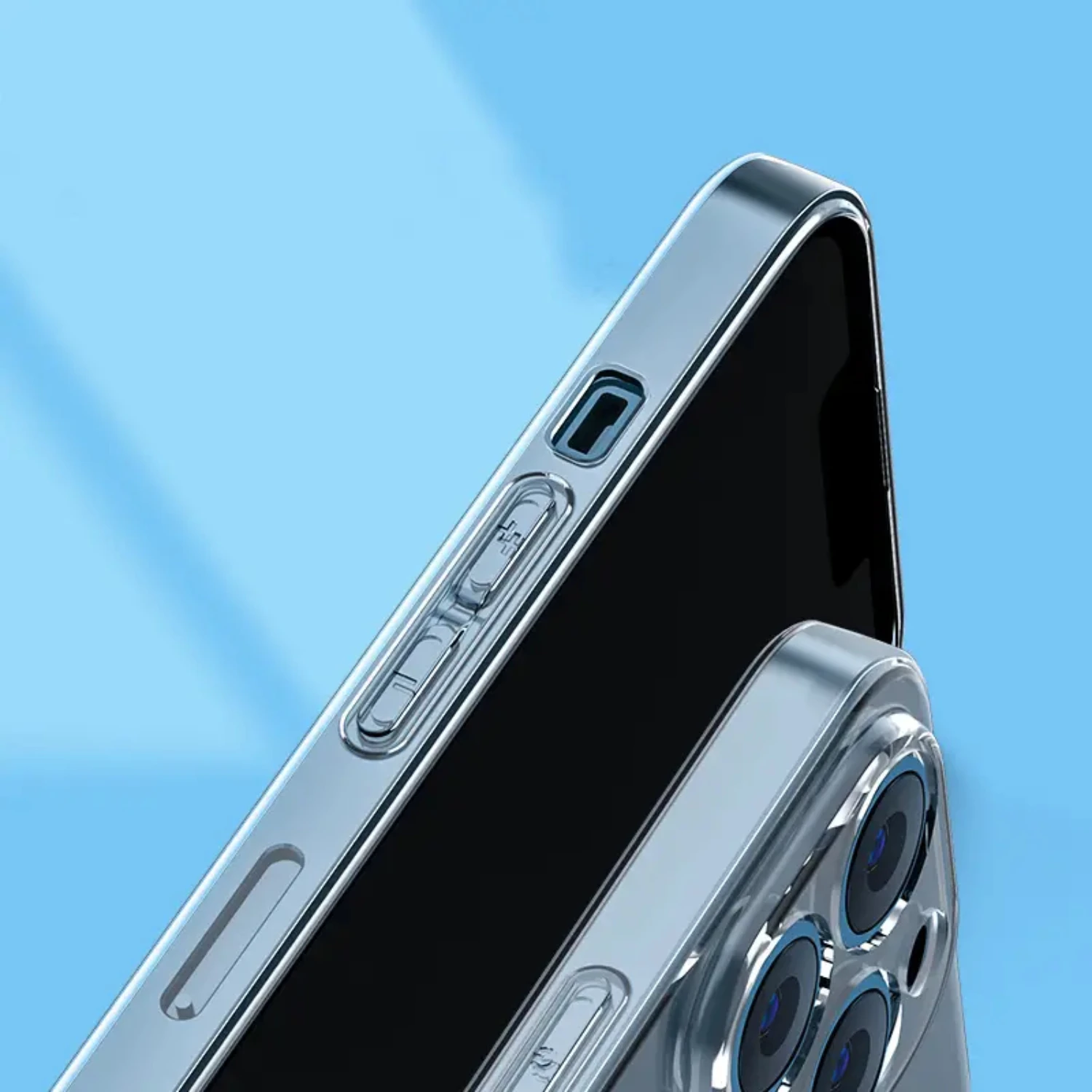 Protective Transparent Lens Fall Prevention Phone Case for iPhone - Keep Your Phone Safe and Scratch-Free with this Simple and A