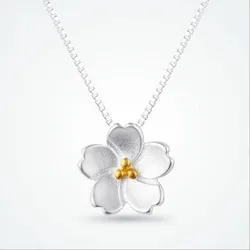 Anti-allergic New Popular 925 Sterling Silver Fashion Jewelry Romantic Aesthetic Cherry Clavicle Pendant Necklaces XL026