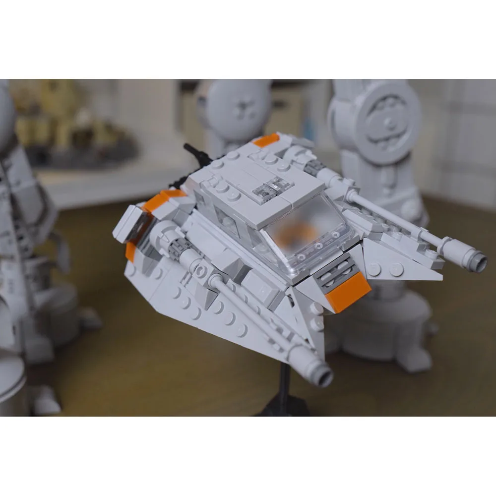 MOC Space War Snow Machine Aircraft T-47 Modello Assemblaggio fai-da-te Tecnologia modulare Espositore Set Giocattolo Bambini Ragazzo Regalo di compleanno