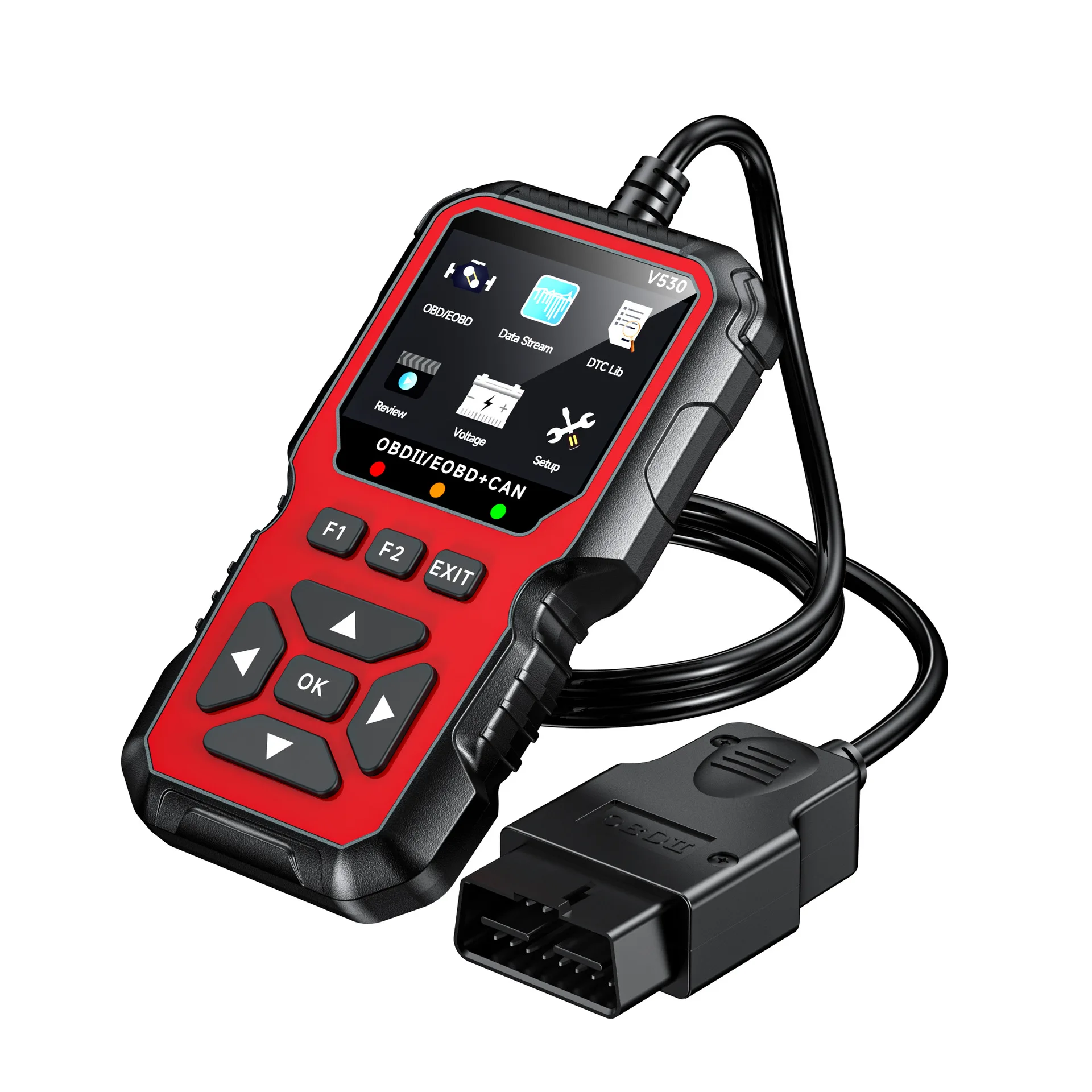 Professional OBD2 Scanner USB-Powered Original Automotive Diagnostic Tool with Real-Time Data I/M Ready OBDII EOBD Scanne
