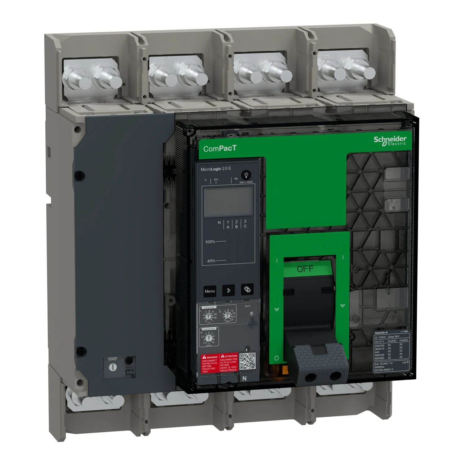 NS NS630b-1600A ComPacT NS1000N 3P 4P 50kA وحدة رحلة ثابتة تعمل يدويًا MicroLogic 2.0A C100N32AFM C100N42AFM