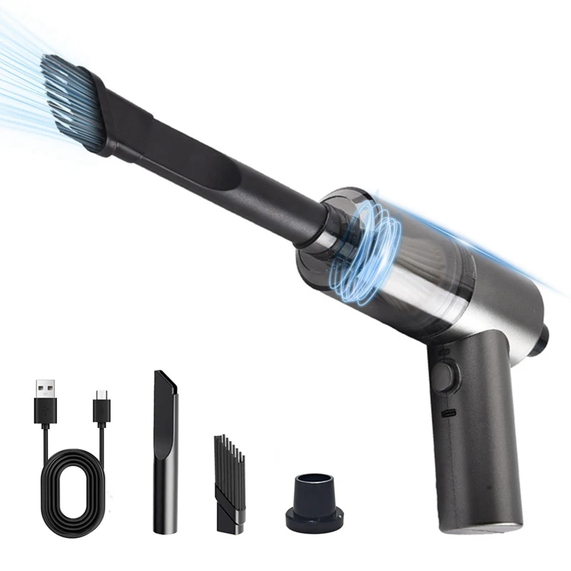 Portable Car Vacuum Handheld Vacuum Cordless,Rechargeable Dual Use Wet And Dry Car Cleaning Tool For Kitchen Beauty