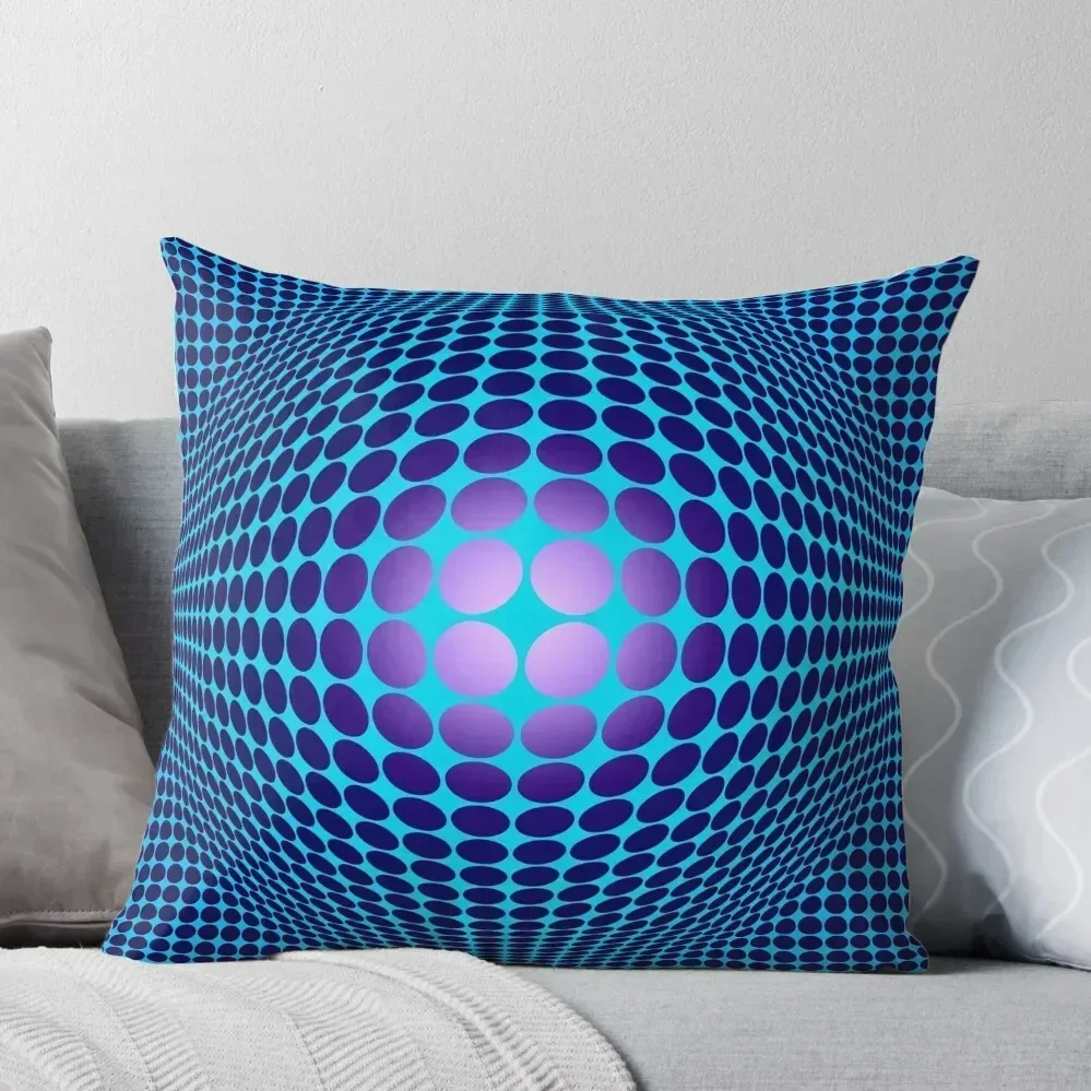 Victor Vasarely Homage 61 Throw Pillow Custom Cushion Photo christmas decorations 2025 pillow