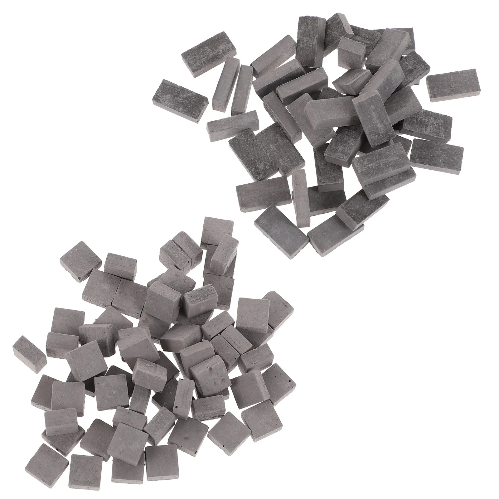 120 Uds. De ladrillos en miniatura hechos a mano, arcilla duradera, decoraciones de mesa de arena para bricolaje, microescenas de paisajes, ladrillo en miniatura