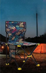 Liga De Alumínio Cadeira Dobrável Portátil Reforçada, Outdoor Camping Chair