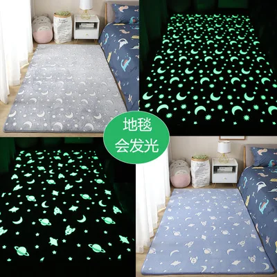 Luminous Carpet for Living Room Plush Rug Children Bed Room Fluffy Floor Carpets Bedside Home Decor Rugs Sofa Velvet Mat P82