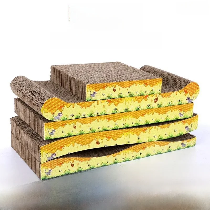 

High-End Corrugated Wave Form Scratching Board Claw Tester Medium Size s l Bristle Cotton Rope Scratch Pad