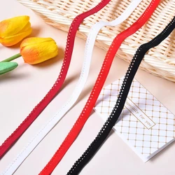 3-10yards 10mm Stretchy Lace Trim Elastic Band Sewing for Underwear Bra Garment Sewing Accessiories DIY Handmade Craft Fabric