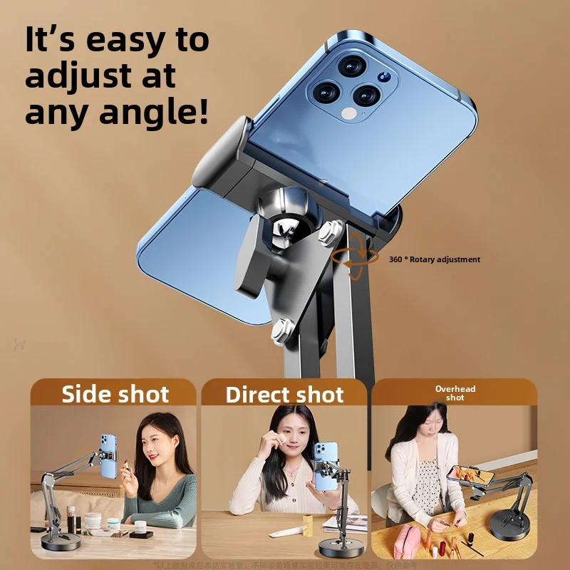 Desktop phone holder, lazy stand for tablets, rotatable and foldable phone stand, portable and rotatable