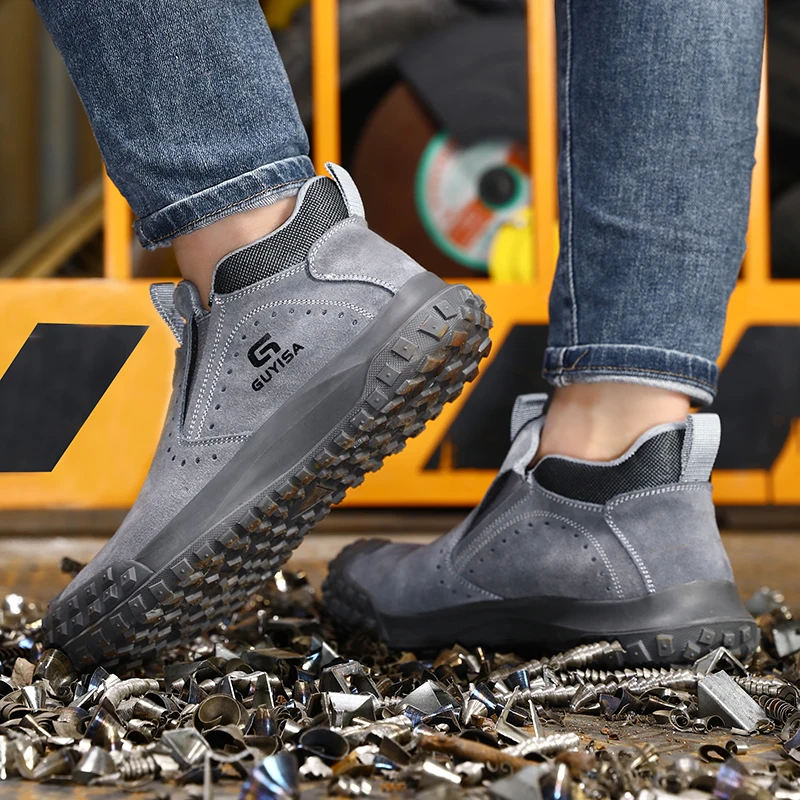 Safety Shoes Anti impact Anti puncture Wear resistant Anti slip Non-sparking Comfortable Soft Welder Work Protective Shoes