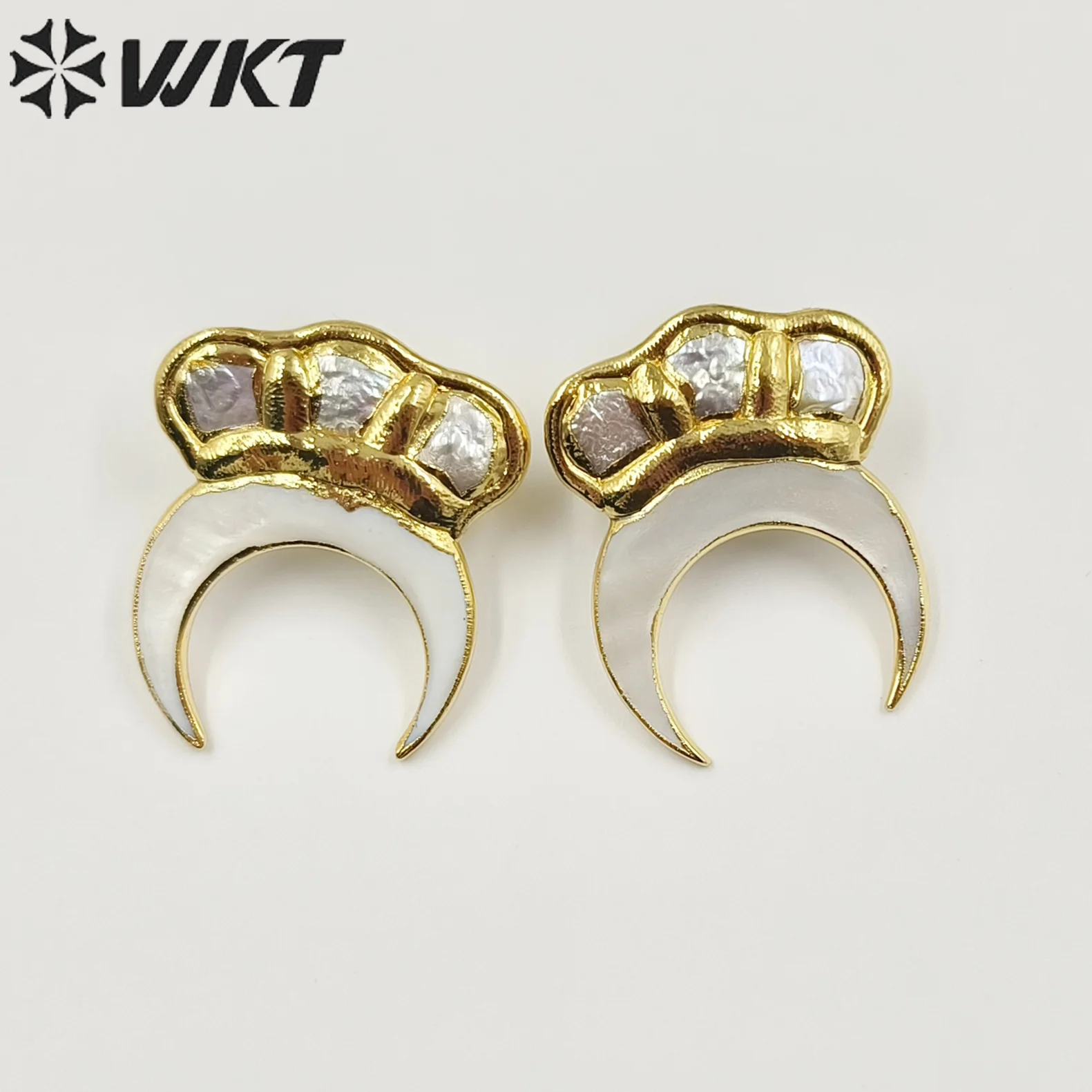 WT-MPE102  WKT 2023 Women jewelry shell & pearl lady beautiful earring design nice gift mix color earring jewelry trend