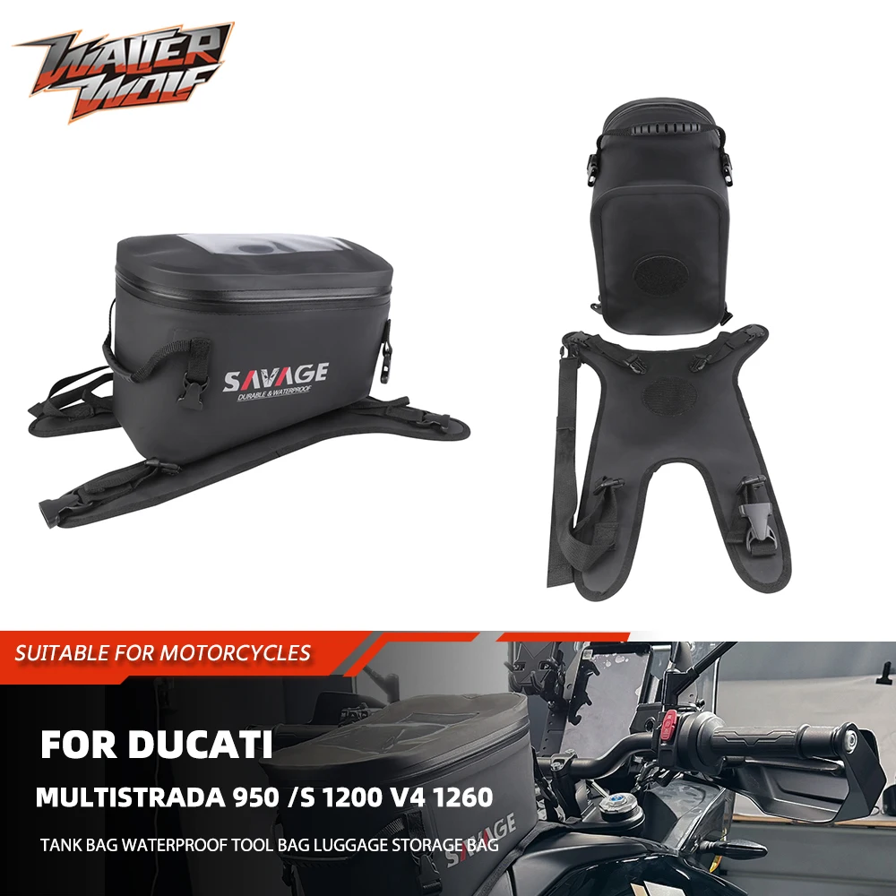 

Motorcycle Tank Bag for Ducati Multistrada 950/S 1200/S DVT/S Enduro 1260/S/Enduro V4 V2 Luggage Storage Bags Detachable 2024