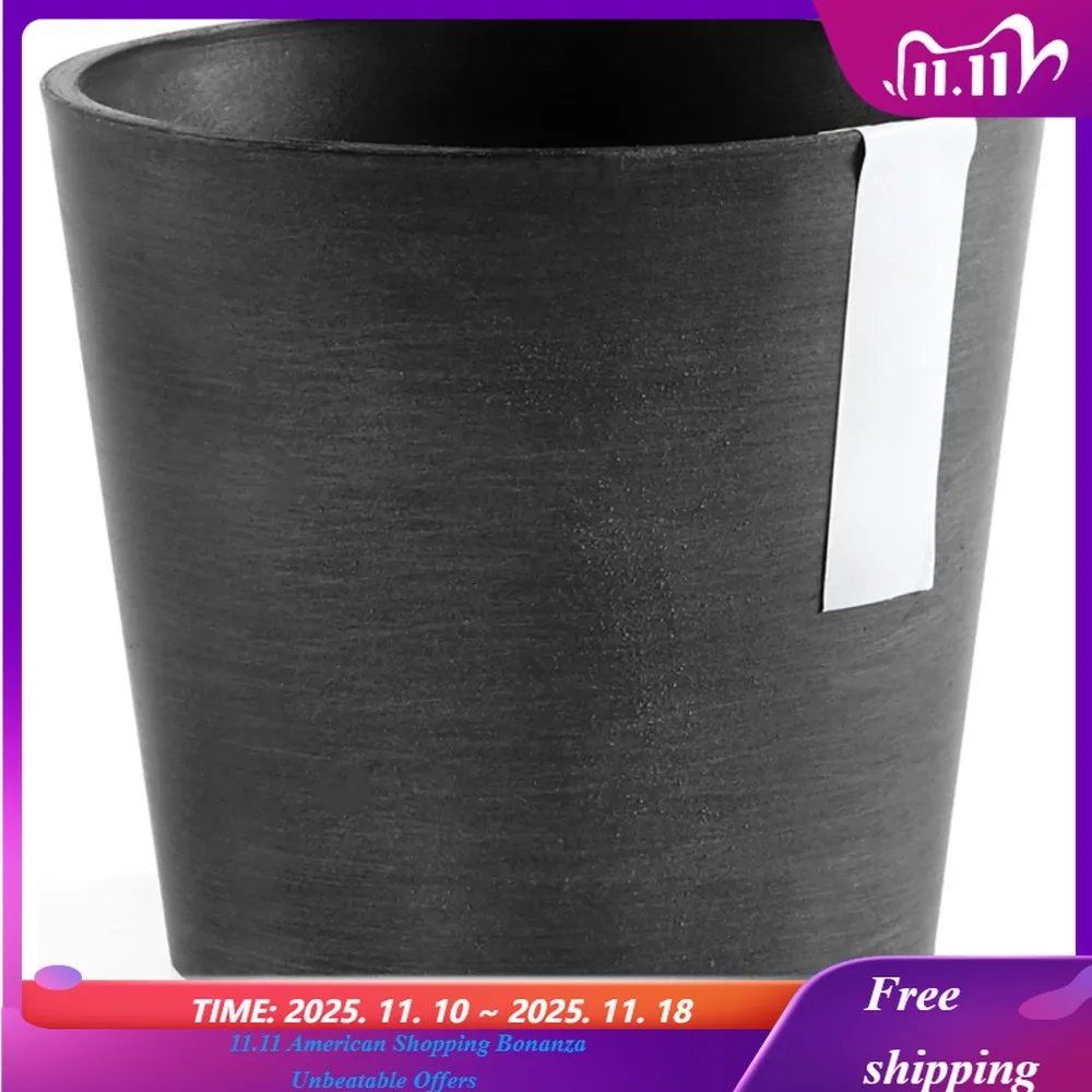 

Мини-прочный современный круглый композитный цветочный горшок на переработанной основе