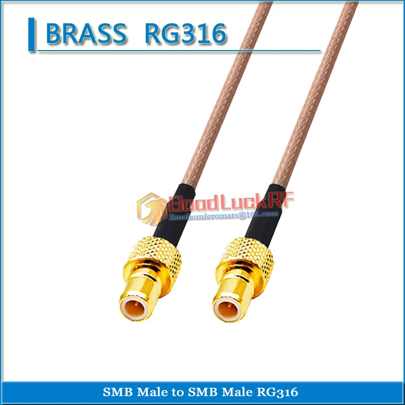 SMB Male to SMB Female Right Angle 90 Degree 50ohm Copper Pigtail Jumper RG316 Extend Cable Low Loss RF Connector Adapter