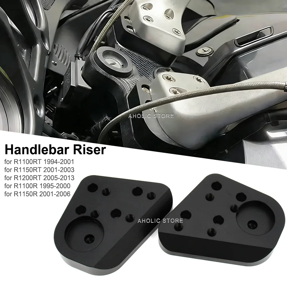 Motorcycle CNC Aluminum Handlebar Riser Relocation Plates For  R1200RT R1150RT R1100RT R1100R R1150R