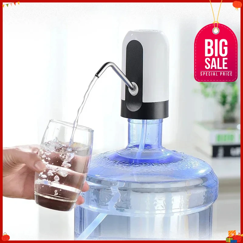 2026 Best-seller Automatic Water Bottle Pump Universal Electric Cordless Water Pump Dispenser Pump USB Charge One Click Switch