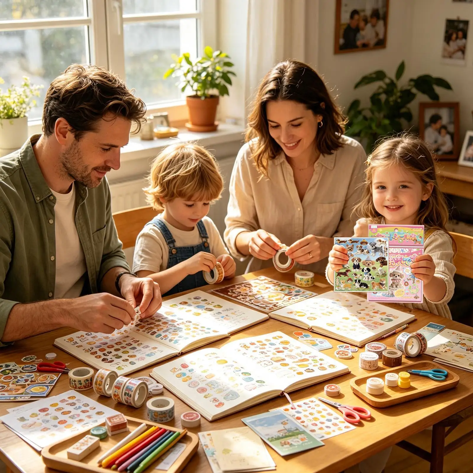 Sticker Books For Kids DIY Cute Funny Removable Decorative Relief Kids Portable Travel Sticker Book For Boys Girls Women Family