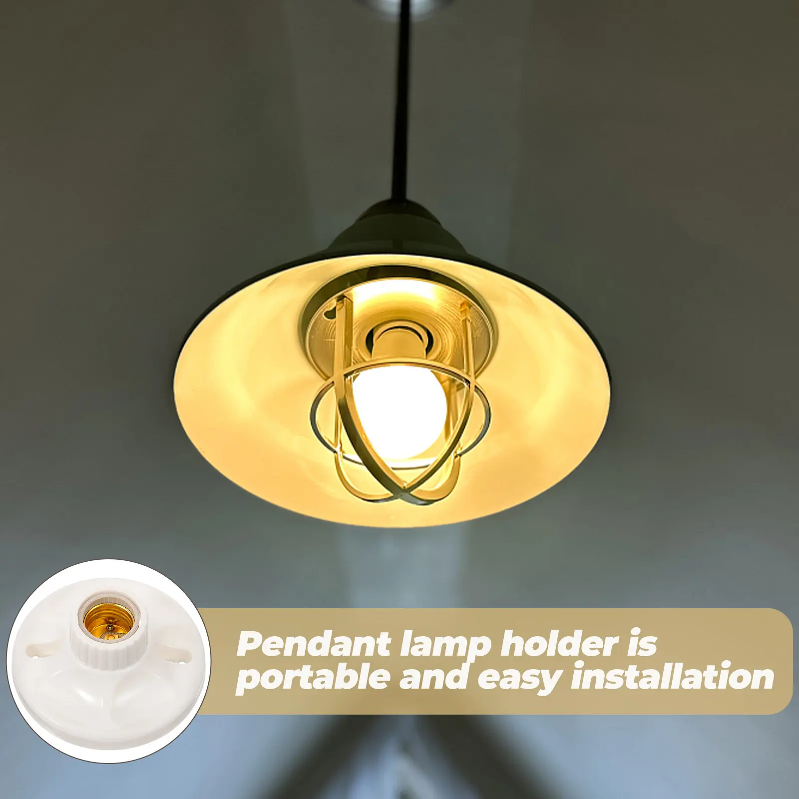 

Набор из 6 патронов E27 для ламп, огнеупорные винтовые держатели для лампочек, портативные, простые в установке, комплектующие для подвесных светильников для дома