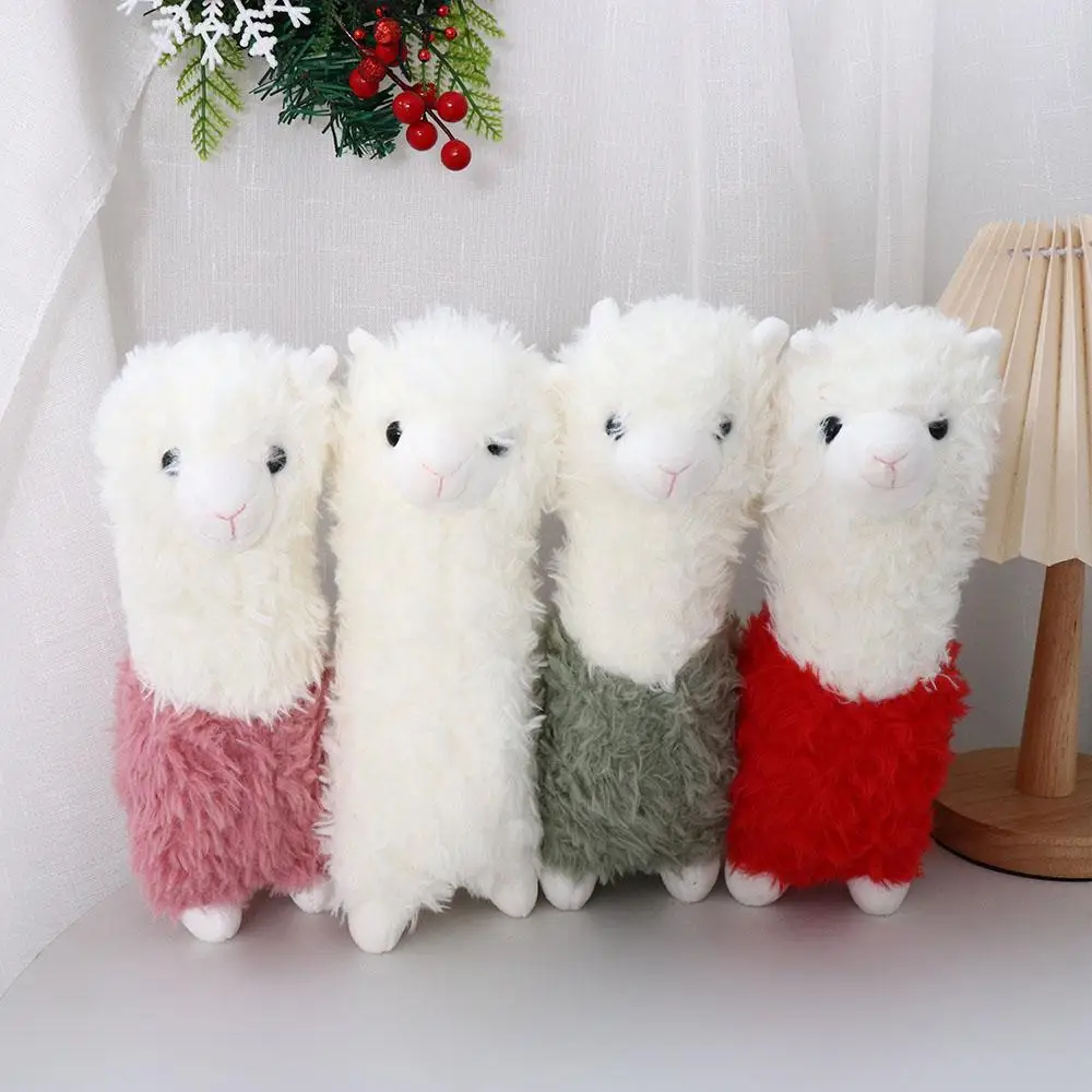 Oreiller en peluche en coton doux coloré, mouton, poupées animales, jouets en peluche, beurre, alpaga