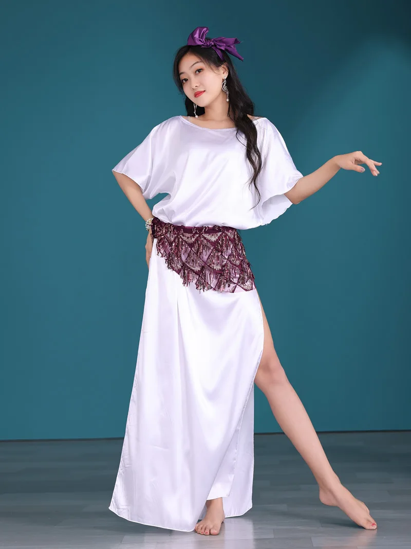 زي أداء الرقص الشرقي رداء فساتين من قطعة واحدة بدلة ممارسة الشابي زي أداء الرقص الشرقي بلدي #2