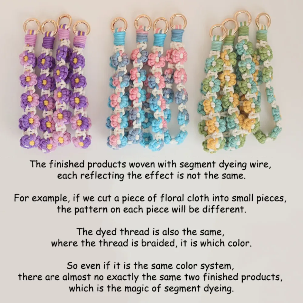 Cellphone Strap Lanyard Gradient Color Boho Phone Case Rope Keyring Phone Wristband Wrist Lanyard Bracelet Colorful