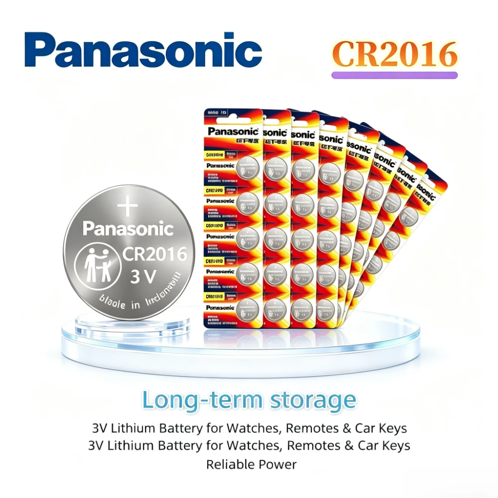 5-30Pcs Original Panasonic CR2016 ECR2016 3V Lithium Button Coin Cell For Watch Motherboard Scale Remote Control Key Fob