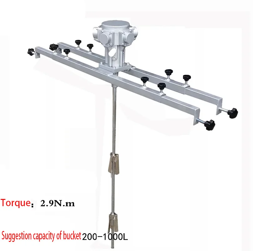 250 Gallons Cross Beam Plate IBC Ton Barrel Pneumatic Reversible Blender Petroleum Chemical Paint Clamp  Big Capacity Mixer