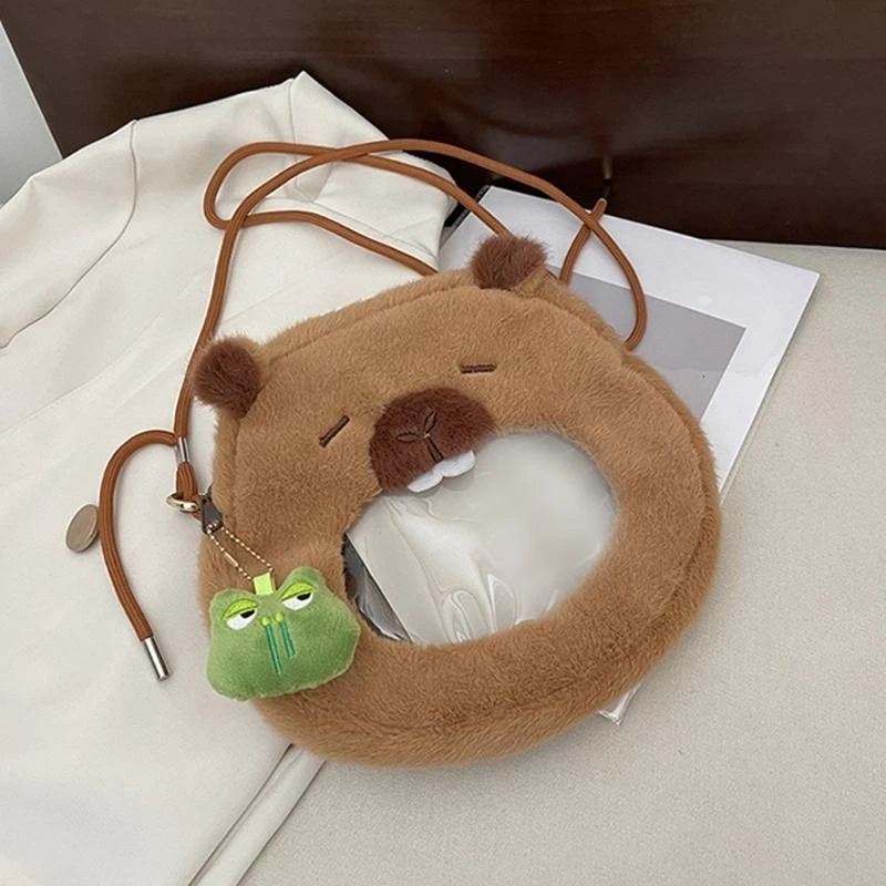 

E8FB Stylish Capybara Crossbody Bag Casual Shoulder Bags for Women And Cartoon Lover
