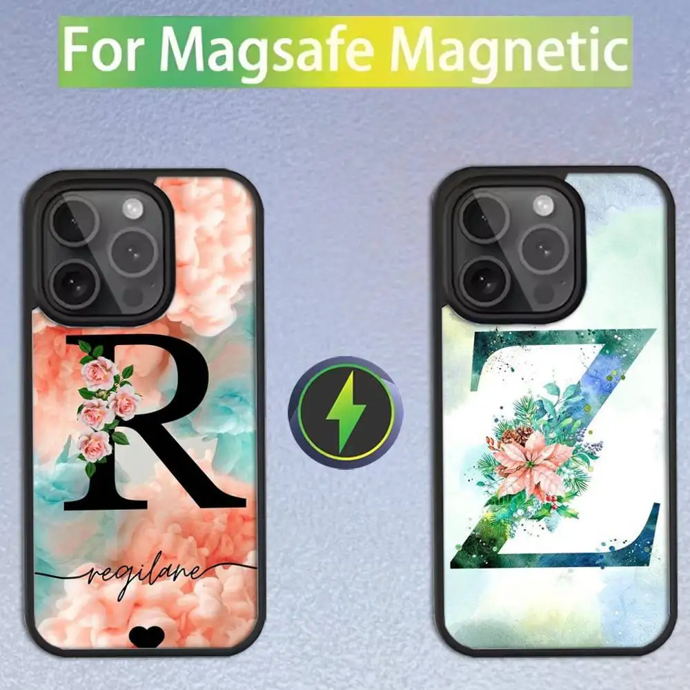 

Personalised Custom Name Initials Phone Case For iPhone16,15,14,13,12,11,Pro,Max,Plus,Mini,SE Magsafe Magnetic Wireless Charging