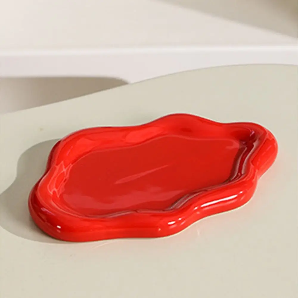Decorative Holder Ceramic Cloud Jewelry Tray Stylish Elegant Trinket Tray Plating Ring Holder Vanity Table