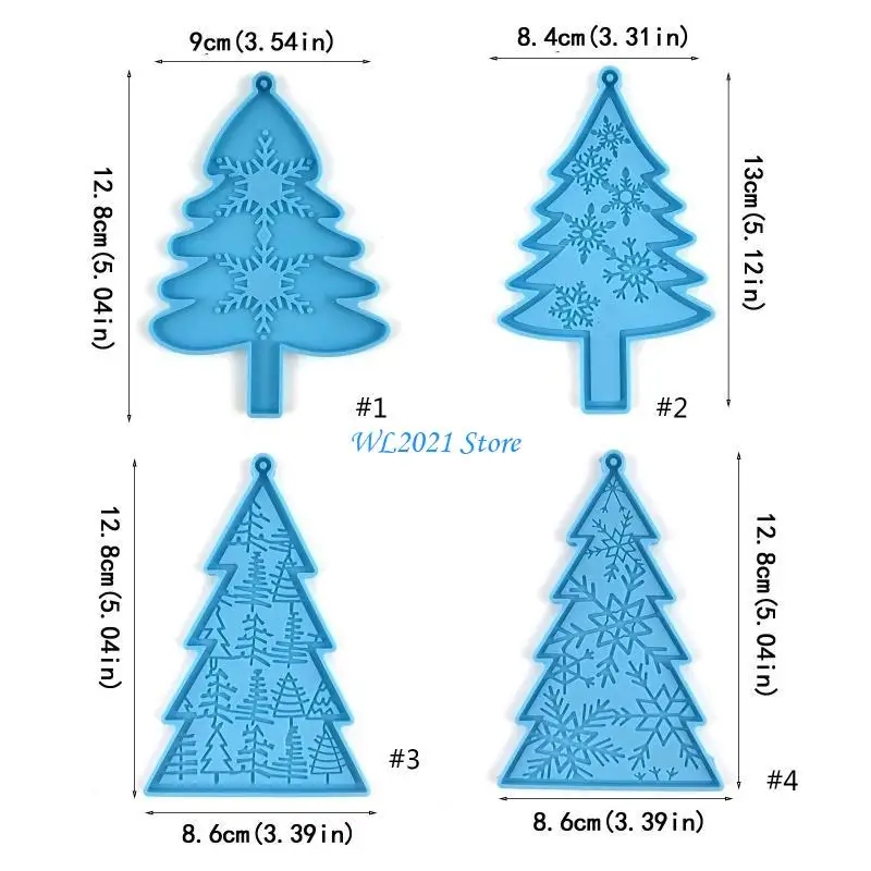 G5GC Diy شجرة عيد الميلاد ندفة الثلج المفاتيح العفن لمفتاح قلادة حقيبة الظهر ديكور العفن