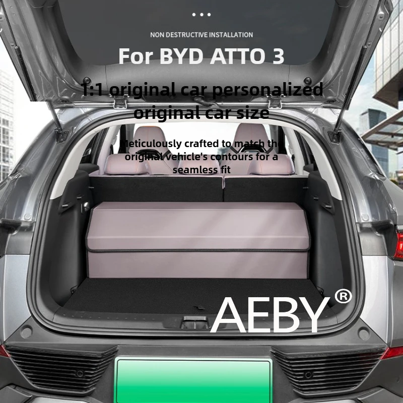

AEBY For BYD ATTO 3 Smart Driving Edition 2022-2025 Foldable Organizer with Lid,Waterproof Storage Organizer,Foldable Trunk Box