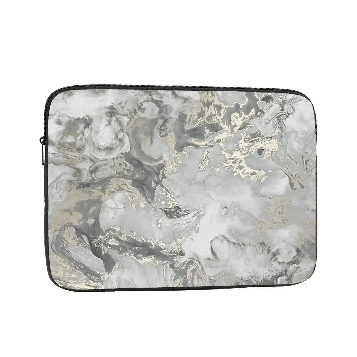 Laptop Notebook Sleeve Cover Bag Marble Gray Silver Gold Computer Bag Sleeve Texture 10 12 13 15 17 Inch Shockproof Case Bag