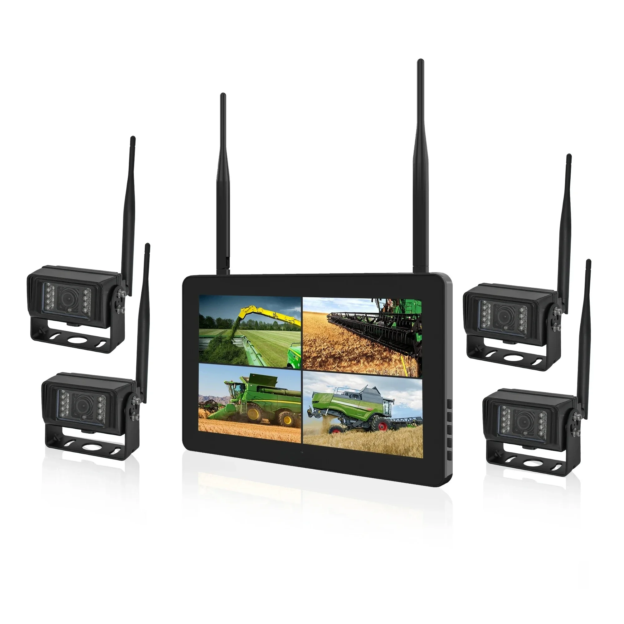 

1080P 4CH Ai Bsd Беспроводная система камеры заднего вида с монитором для грузовика RV вилочного погрузчика