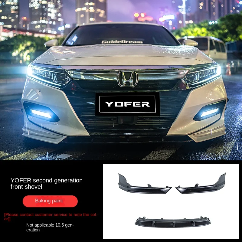 For Honda 10th gen Accord 2018 2019 2020 accessories body kit Accord YOFER design front lip side skirt diffuser JDM modification