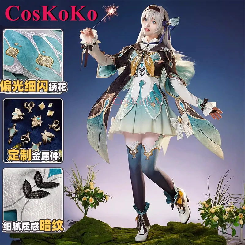 CosKoKo Firefly Cosplay Game Honkai: Star Rail Costume Gorgeous Elegant Combat Uniforms Dress Halloween Party Role Play Clothing