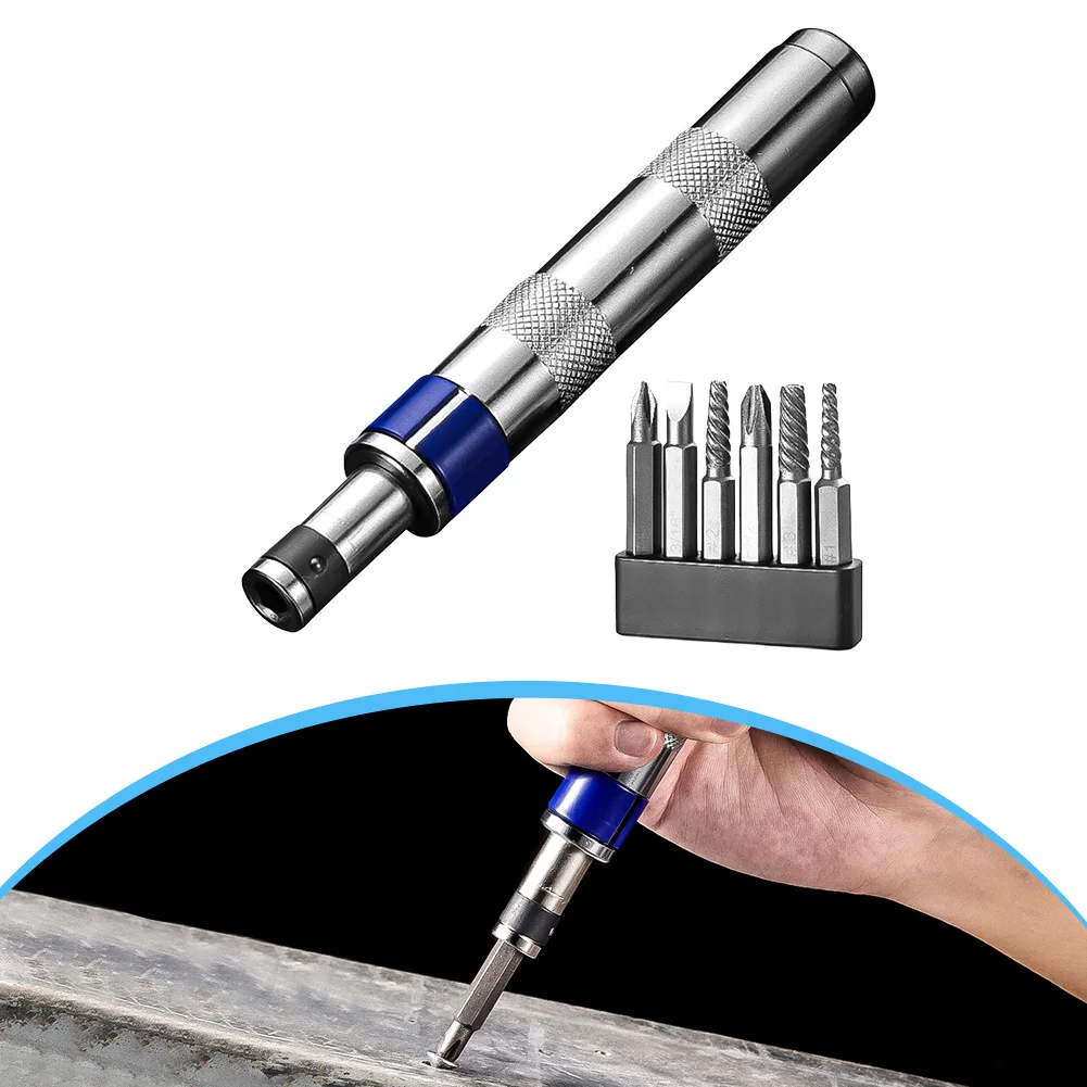 

6-в-1 экстрактор винтов с шестигранной ручкой, спиральный экстрактор, винт с сломанной головкой для ремонта, ручной инструмент для удаления сломанных проводов