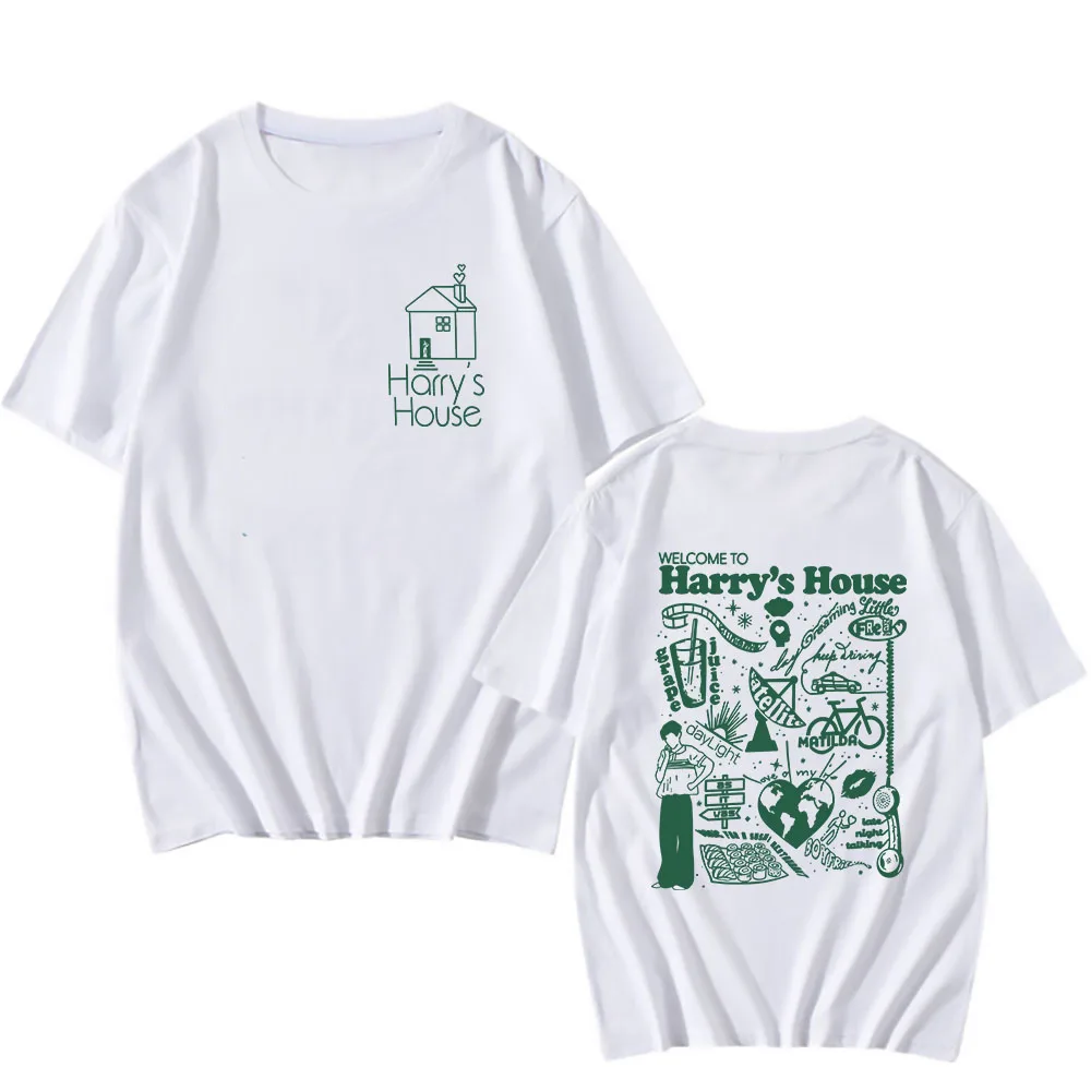 

Harrys House Love on Tour Tshirt 100% Cotton Shirts Lovely Cartoon Print T-shirt Retro Men's Clothes Summer Oversized T Shirt