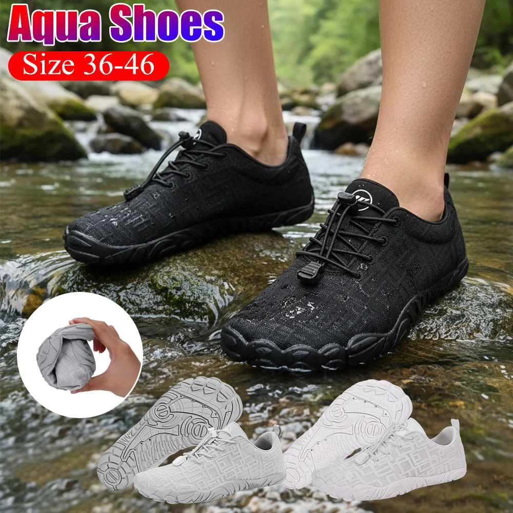 Unisex Water Shoes Quick Drying Barefoot Beach Shoes Casual Wading Shoes Breathable Gym Sneakers Water Shoes for Men Women
