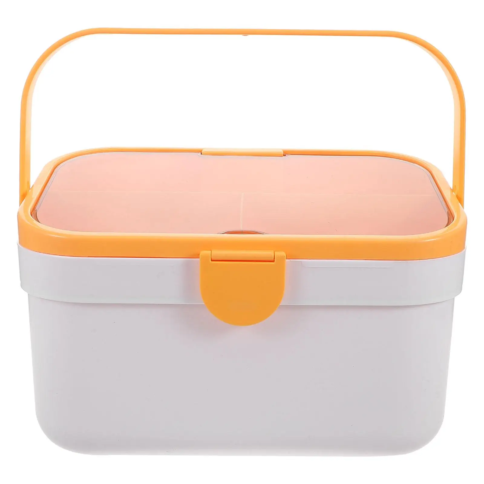 Household Medicine Box Medication Organiser High Capacity Large Storage Boxes Daily Organizer White