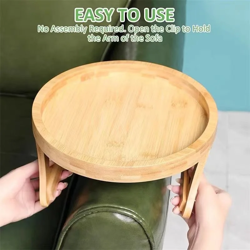 

Wooden multifunctional foldable sofa armrest table tray, modern minimalist cross-border beverage coaster sofa armrest cup holder