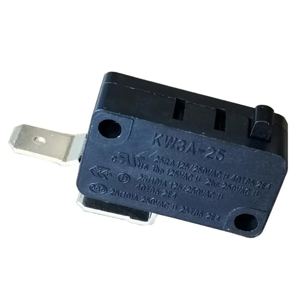 

KW3A-25 Microswitches SPDT No Lever 2 Pin Standard Plunger Micro Switch for Oven Microwave,2-Pack
