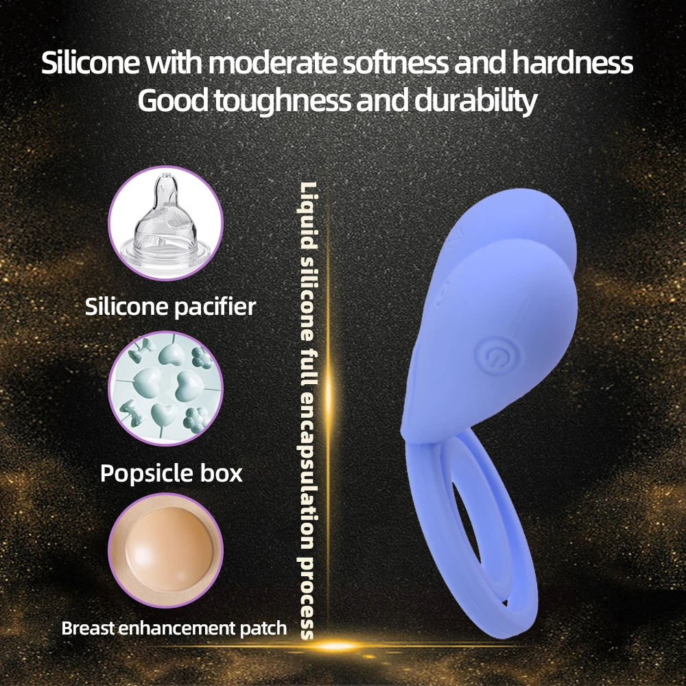 CITYFUN 10 تردد الاهتزاز القضيب الدائري تهتز قفل مزدوج حلقات الحيوانات المنوية النشوة الجنسية أقفال هزاز الكبار BDSM الجنس لعب للرجال #4