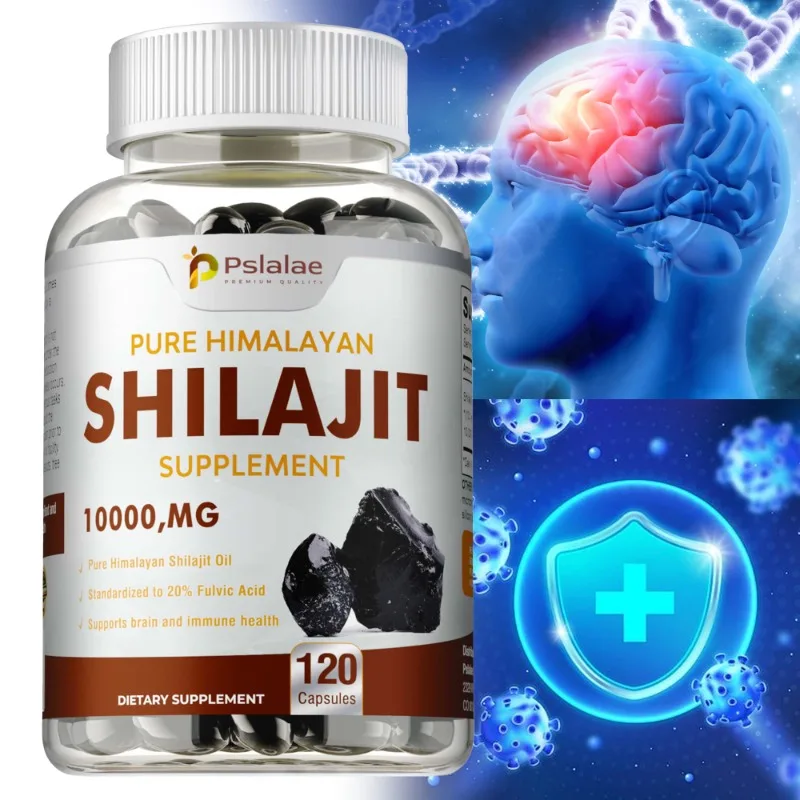 

Чистые гималайские подлинные капсулы из смолы Shilaijt, разработанные из 20% плотной кислоты — экстракт 10:1, 10 000 мг, дополнительная прочность