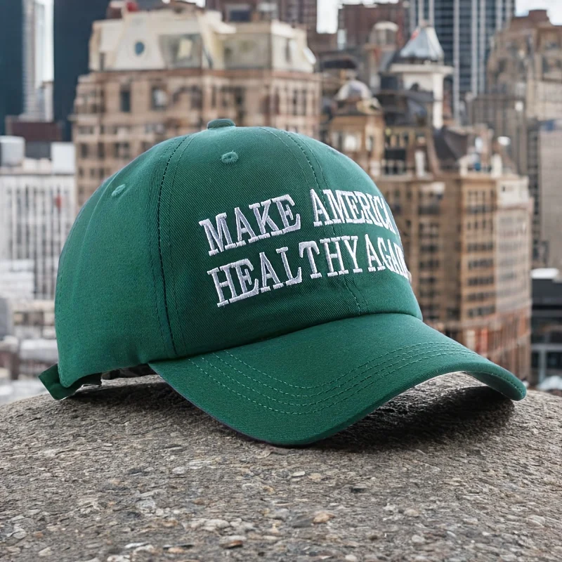 قبعة بيسبول مطرزة من Make America Healthy Again - قبعة سائق الشاحنة قابلة للتعديل، مثالية للاستخدام في الهواء الطلق